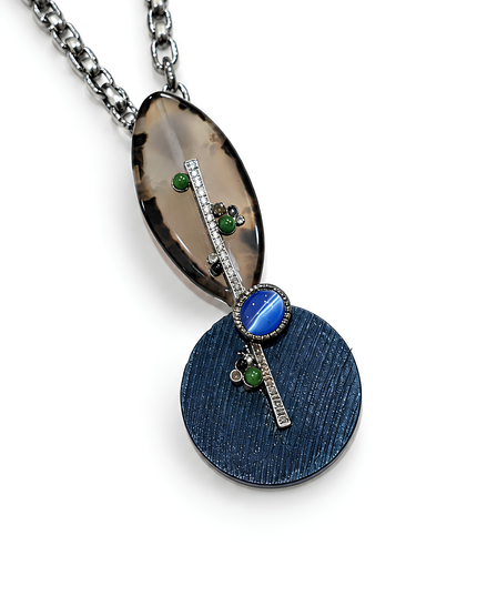 Crag Azure Stone Statement Pendant