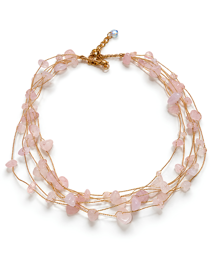 Blush Aura Rose Pink Multi-Layer Fancy Chain