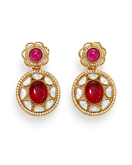 Treasure Ruby Bloom Statement Necklace Set
