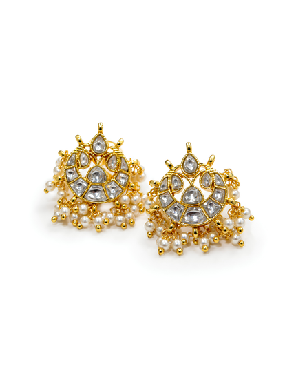 Wire Kundan Pearl Bloom Necklace Set
