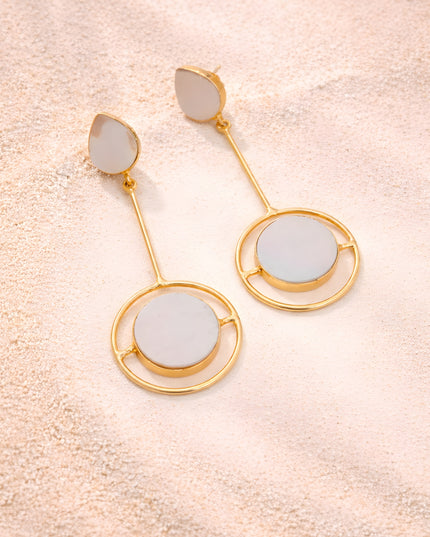 Modern Pearl Orbit Earrings