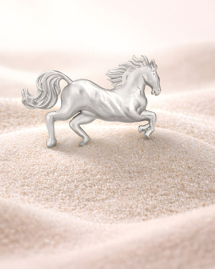 Silver Stallion Brooch
