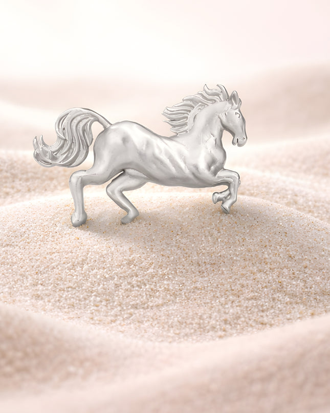 Silver Stallion Brooch
