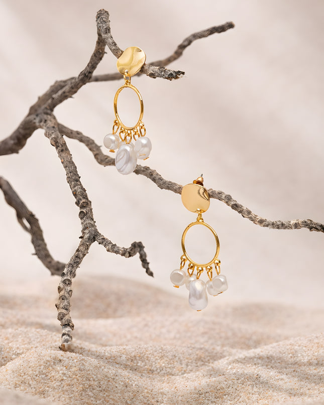 Pearl Halo Drop Earrings