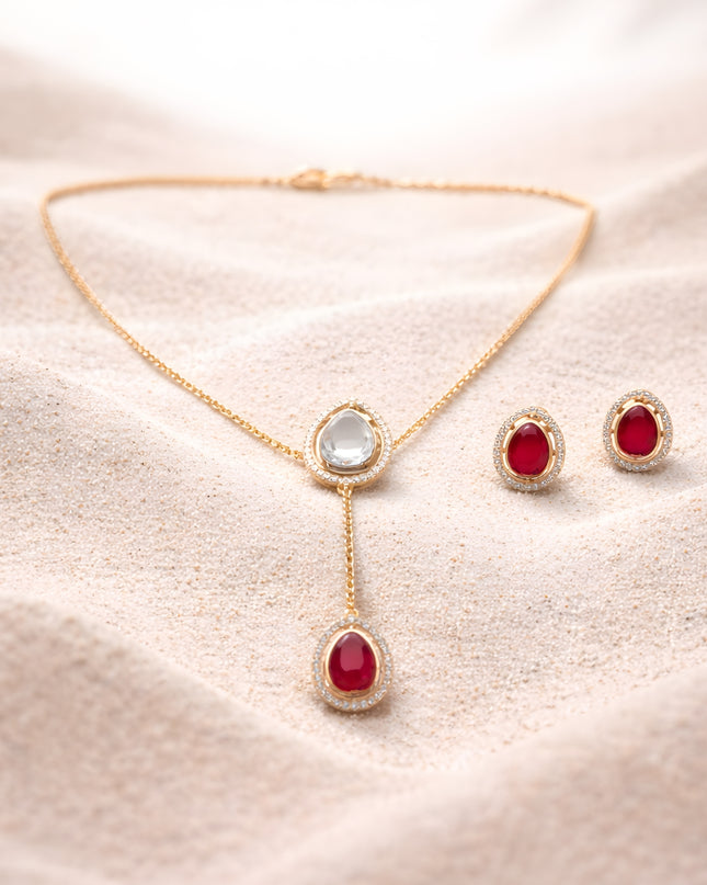 Ruby Whimsy Necklace Set