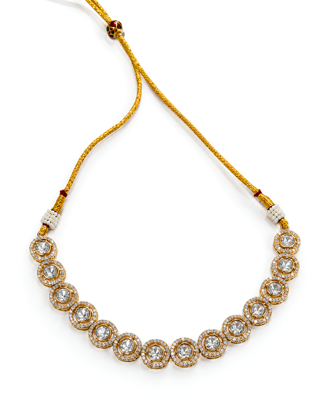 Majestic Classic Round Stone Necklace Set