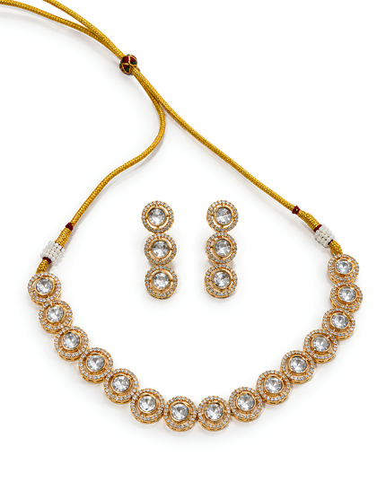 Majestic Classic Round Stone Necklace Set