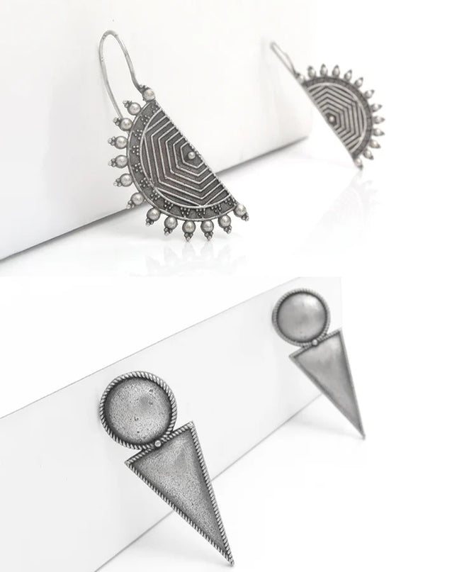 Rama Heritage Duo - Pack of 2 Oxidised Earrings