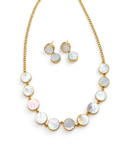 Mukta Collection Pearl-Tone Necklace Set