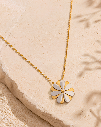 Dual Tone Floral Fancy Chain