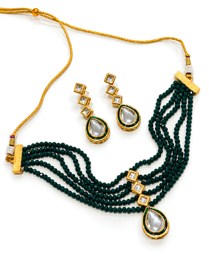 Emerald Royale Kundan Multi-Layer Necklace Set