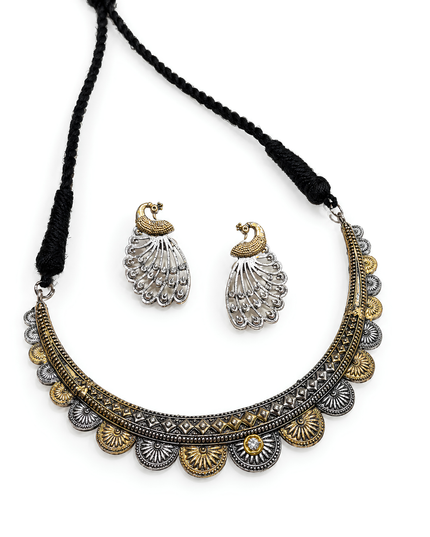 Antique Peacock Statement Necklace Set