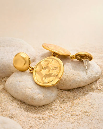 Solis Dots – Textured Drop Earrings