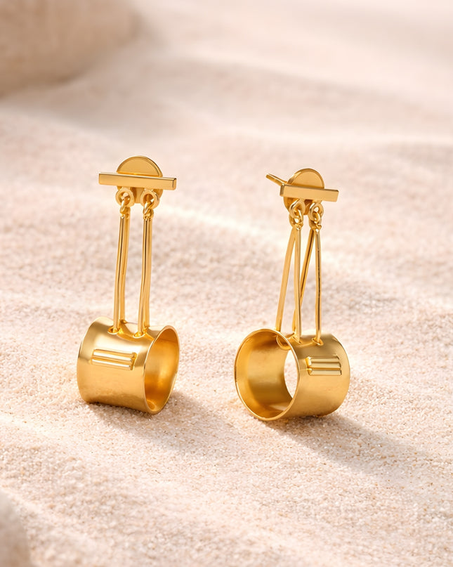 Mallet Round Earrings