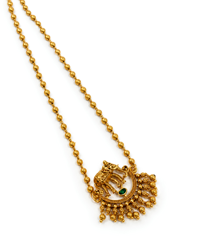 Motif Gold-Plated Necklace Set