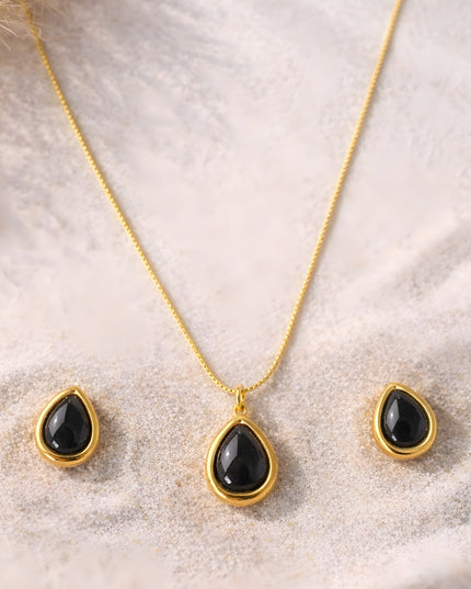 Crag Teardrop Set – Obsidian Black