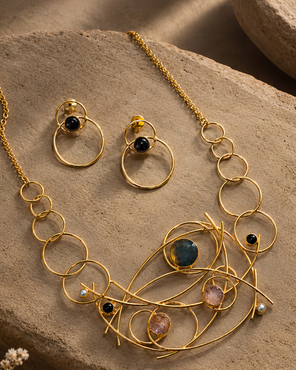 Gold-Tone Statement Necklace Set