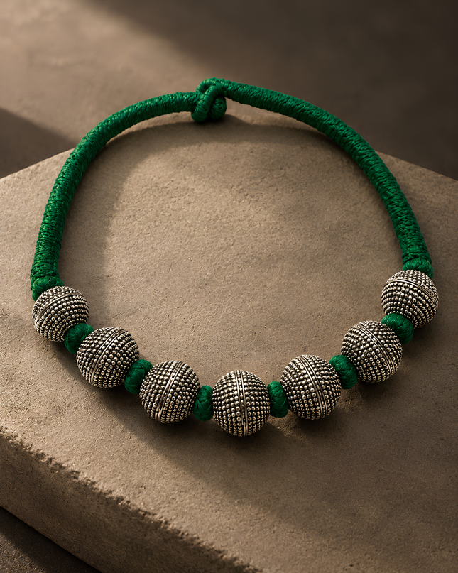 Emerald Green Beaded Necklace