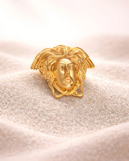 Brother's Luxe Rakhi Combo – Versace Brooch & Camel Cufflinks | Premium Gift Set