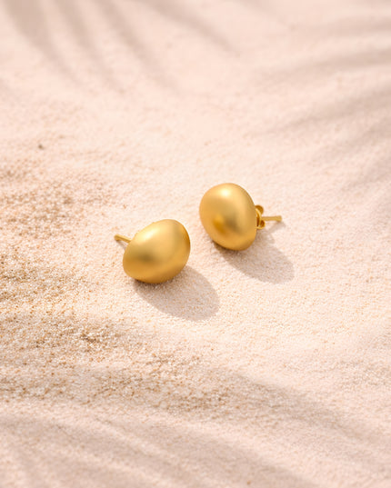 Matte Dome Stud Earrings