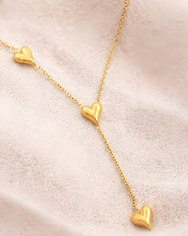 Triple Heart Drop Chain