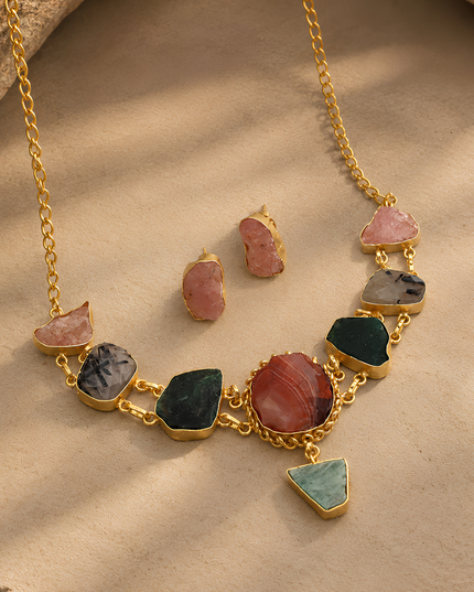 Crag Earthstone Statement Necklace Set
