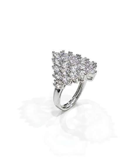 Celeste Crystal Cluster Statement Ring