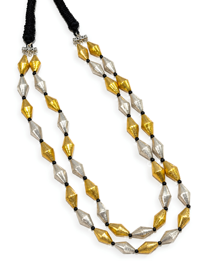 Dual-Tone Facet Layered Necklace