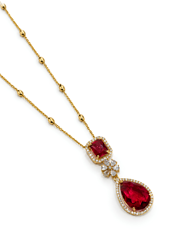 Ruby Treasure – Necklace & Earrings Set