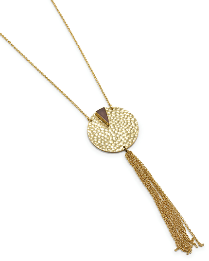 Textured Gold Tassel Pendant