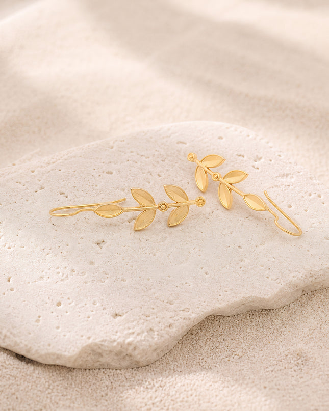 Mallet Leaf Drop Earrings