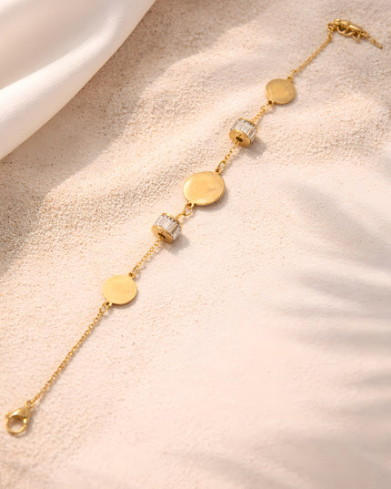 Regal Coin &amp; Crystal Bracelet