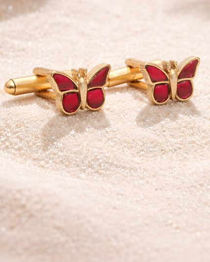 Crimson Monarch Cufflinks