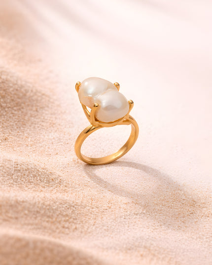 Twin Pearl Bloom Ring