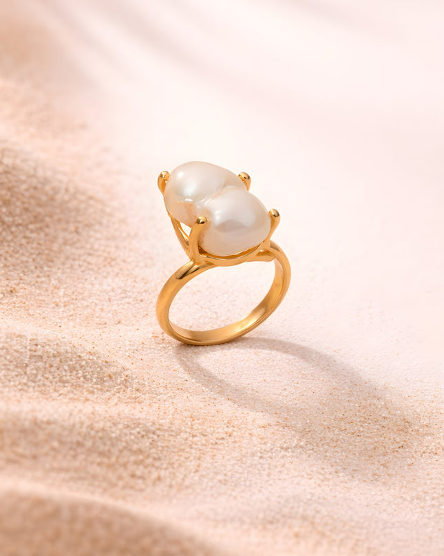Twin Pearl Bloom Ring