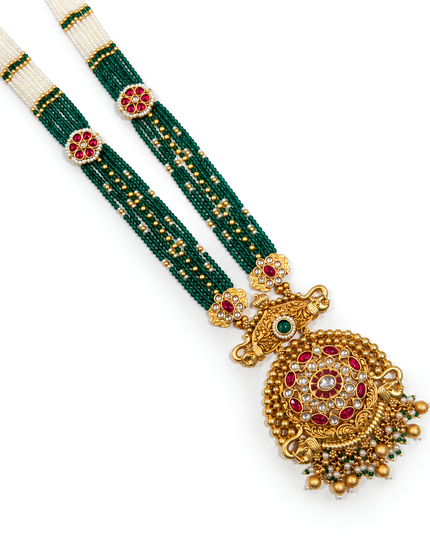 Emerald Rani Kundan Necklace Set