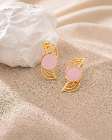 Crag Pink Halo Studs