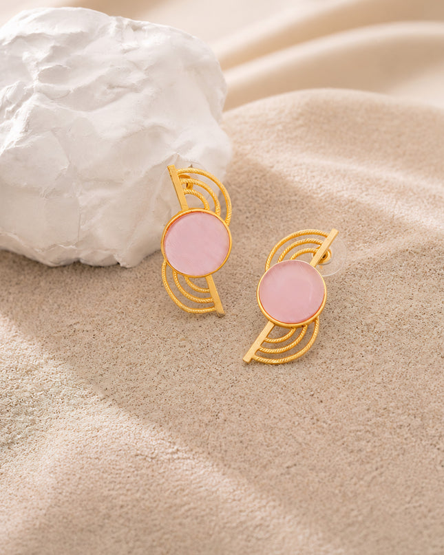 Crag Pink Halo Studs