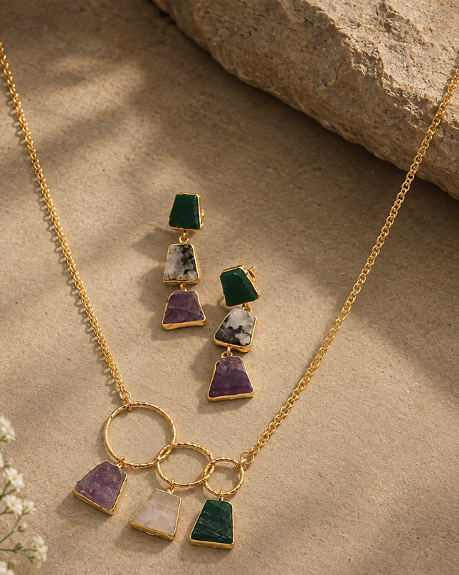 Crag Mystic Stone Drop Necklace Set