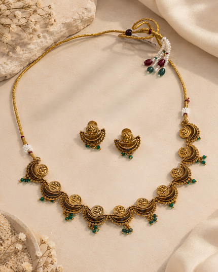 Divine Temple Coin Necklace Set