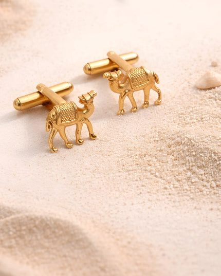 Brother's Luxe Rakhi Combo – Versace Brooch & Camel Cufflinks | Premium Gift Set