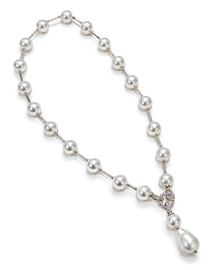 Pearl Elegance Drop Pendant Necklace