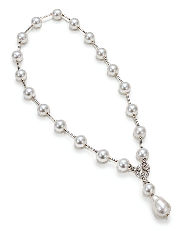 Pearl Elegance Drop Pendant Necklace