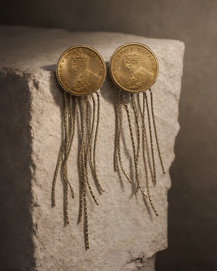 Rama Coin Cascade Earrings