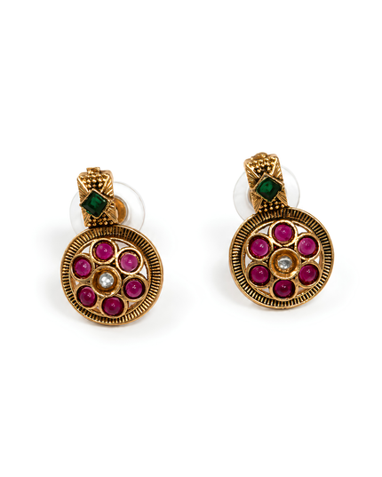 Rani Ruby Drop Necklace Set