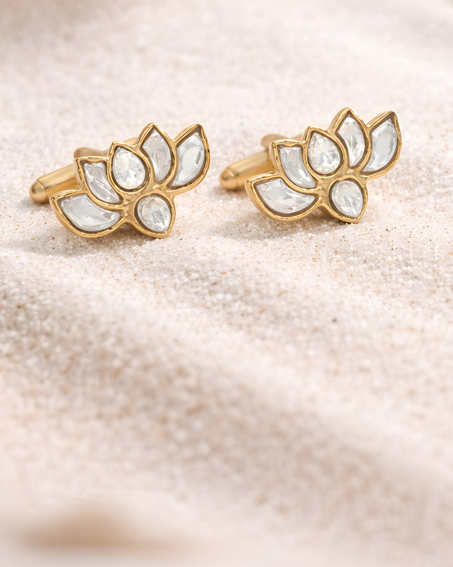 White Lotus Elegance Cufflinks