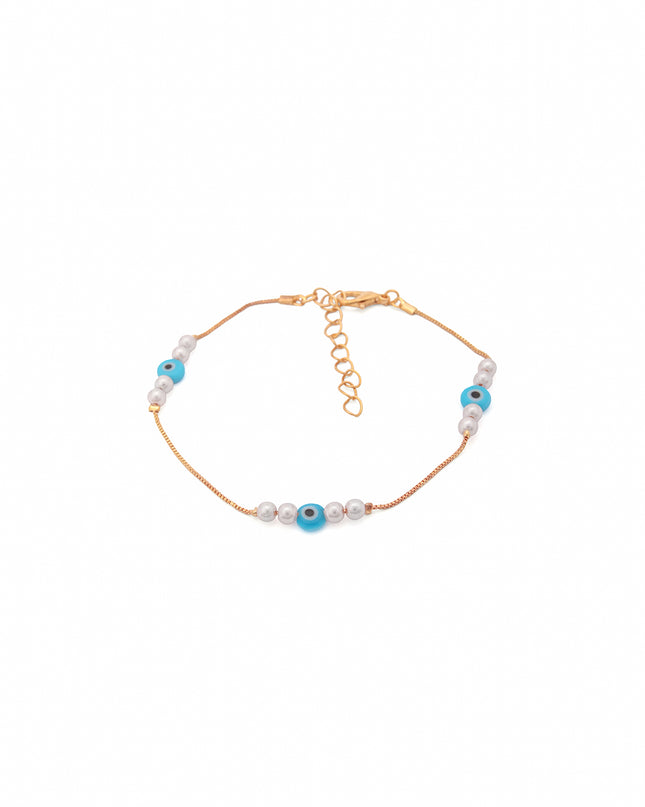Evil Eye Pearl Anklet