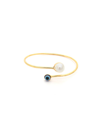 Mystic Pearl Evil Eye Bangle