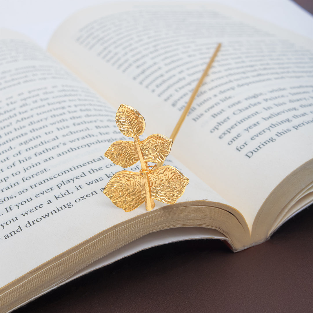 Leaf Charm Bookmark Stick