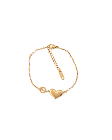 Amora Gold Heart Charm Bracelet